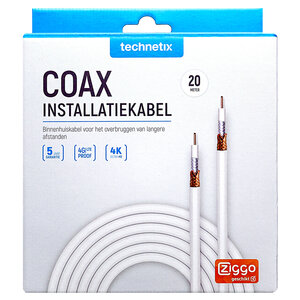 coaxkabel in doos wit 20m