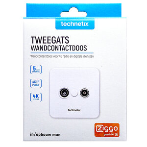 tweegats wandcontactdoos radio/TV